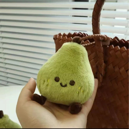 Cute Pear Plush Keychain Bag Charm Mini Plushie 🍐