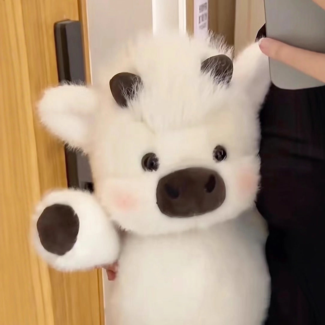 Cute Cartoon Calf Plush Toy Fluffy Cow Stuffed Animal 🐄