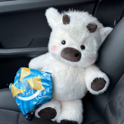 Cute Cartoon Calf Plush Toy Fluffy Cow Stuffed Animal 🐄