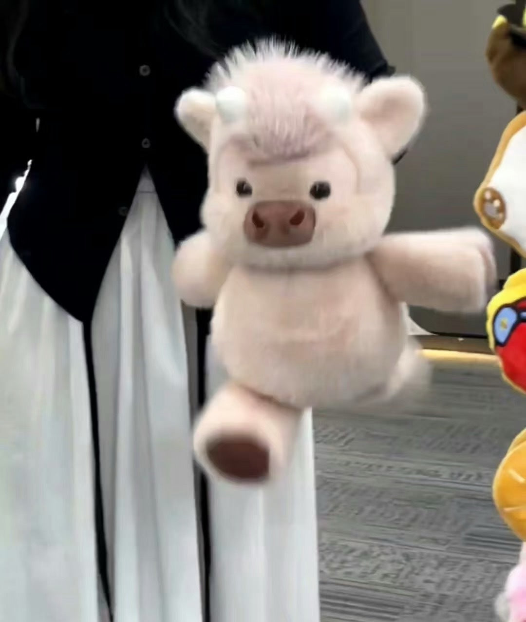 Cute Cartoon Calf Plush Toy Fluffy Cow Stuffed Animal 🐄