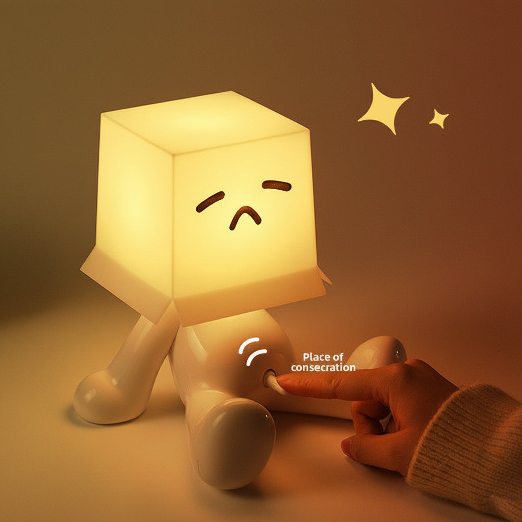 quirky rgb box figure lamp