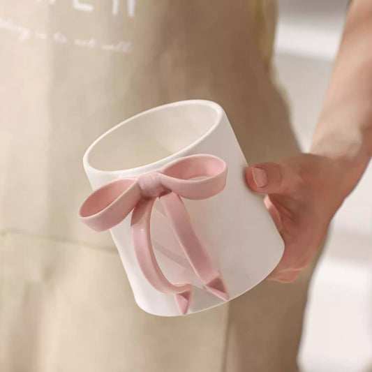 Matte Ceramic Bow Mug 🎀