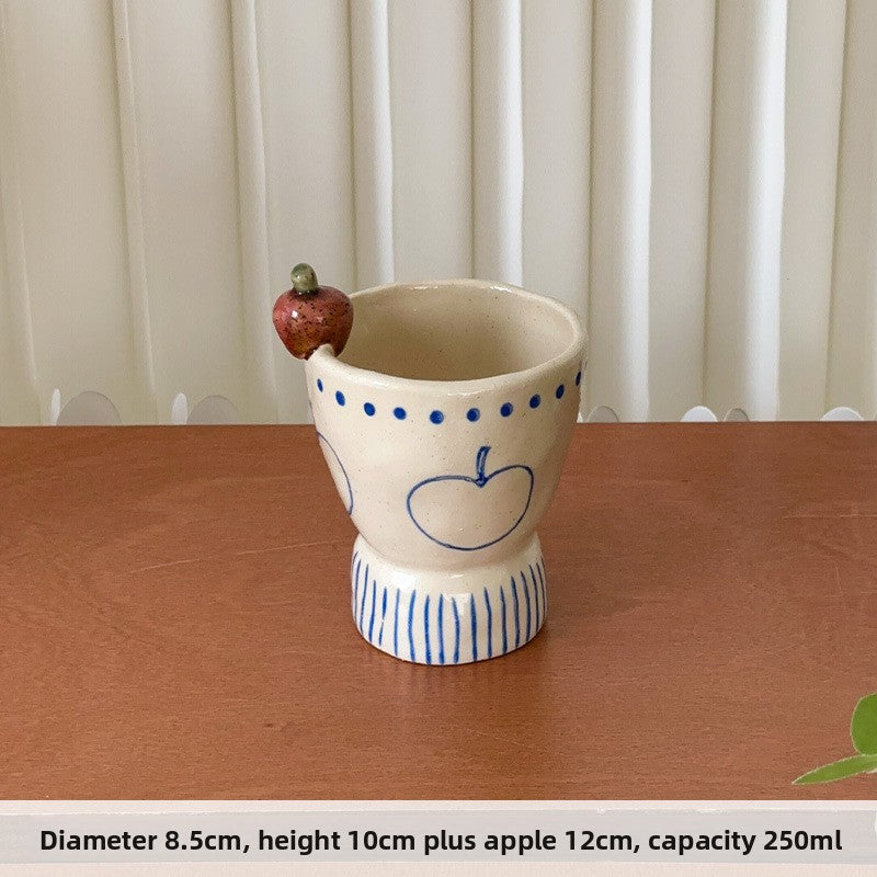 Retro Ceramic Dessert Bowl and Plate Set