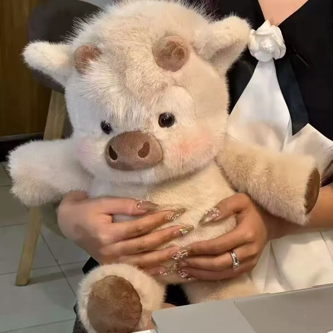 Chubby Ivory Highland Cow Plush 💓