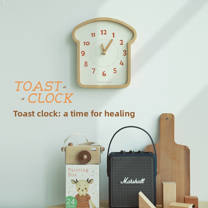 Silent Wood Wall Desk Dual-Use Clock