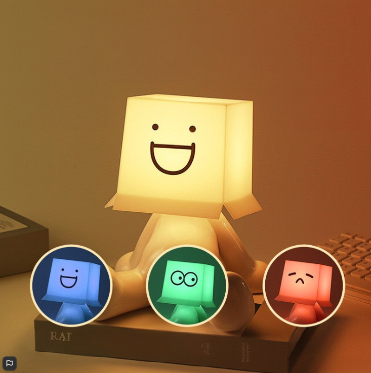 quirky rgb box figure lamp