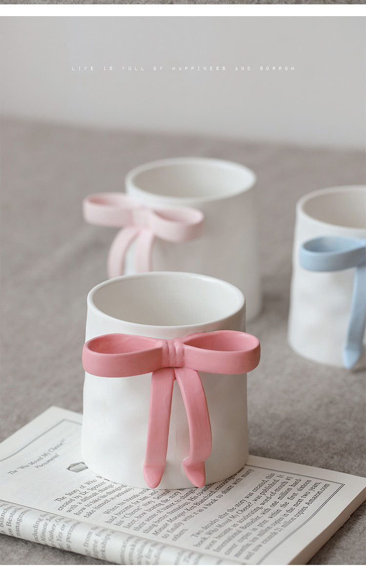 Matte Ceramic Bow Mug 🎀