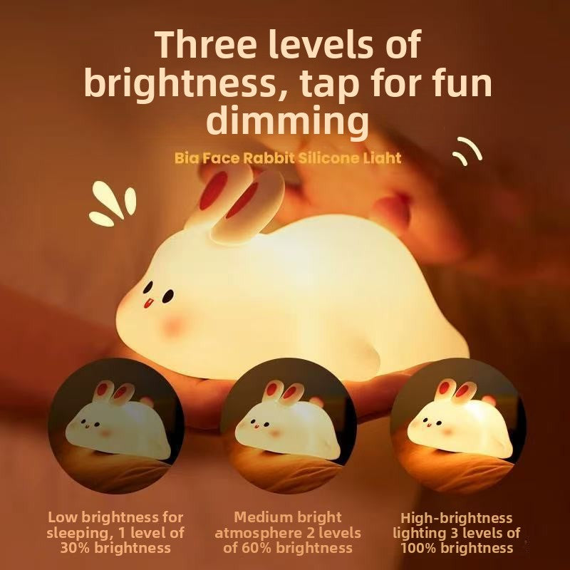 Big Face Rabbit Silicone Night Light 🐰