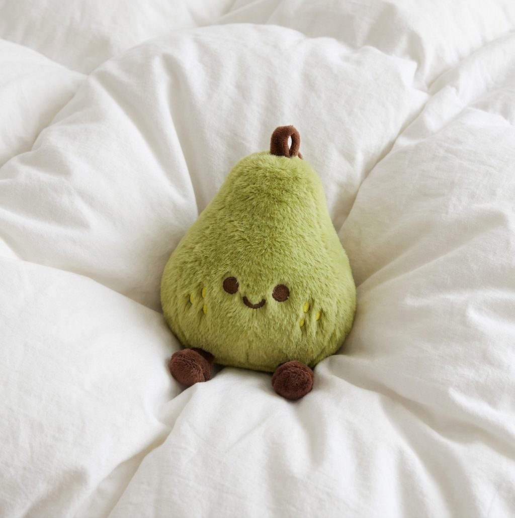 sweet pear plushie keyring